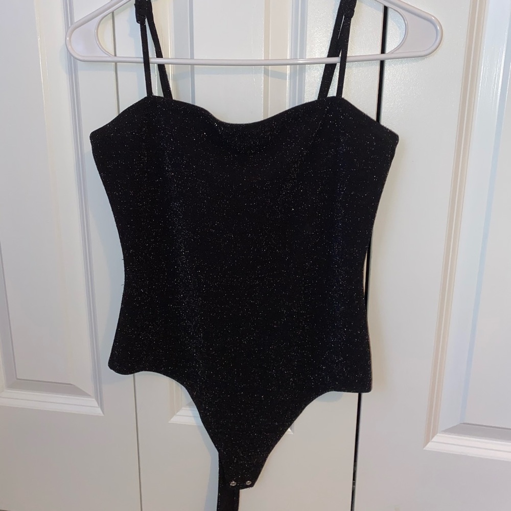 Sparkly black bodysuit